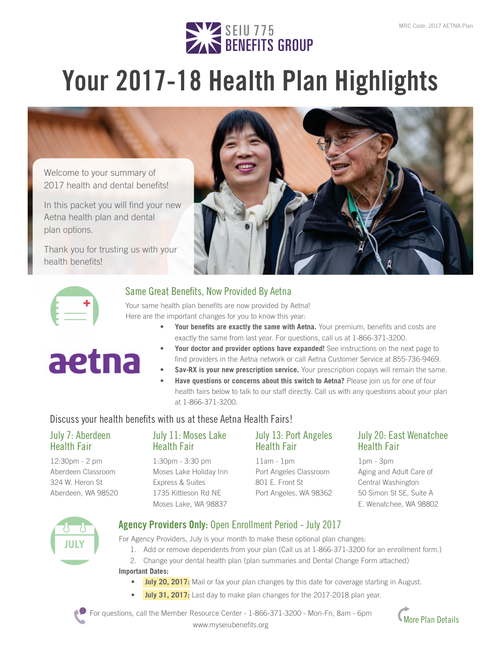 Your 201718 Health Benefits SEIU 775 Benefits Group