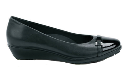Black shoe example for Caregiver Kicks program